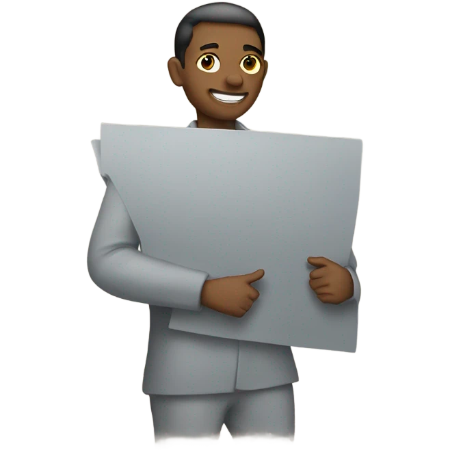 Person holding a sign  emoji