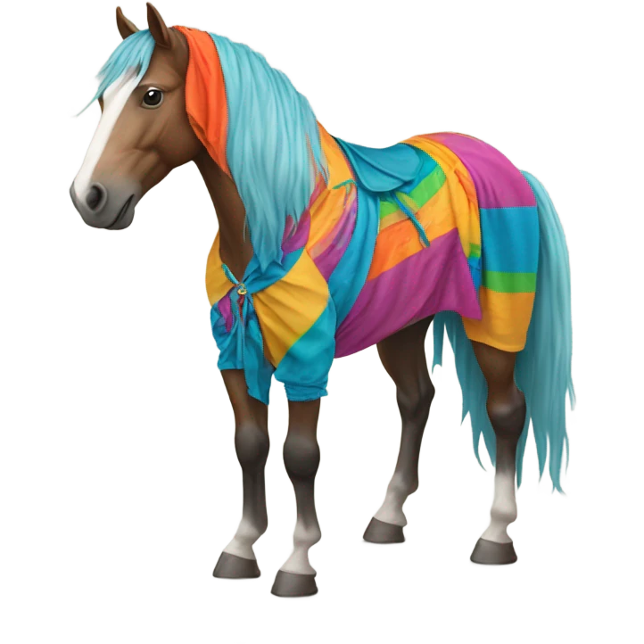 Horse wearing shirt emoji