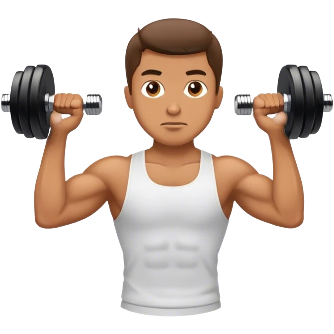 guy decline chest dumbbell fly exercise emoji