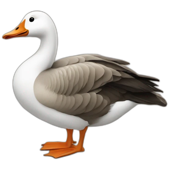 Goose with beer emoji