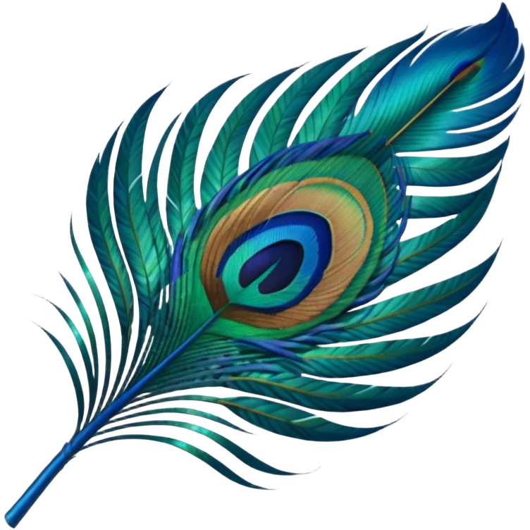 Peacock feather emoji