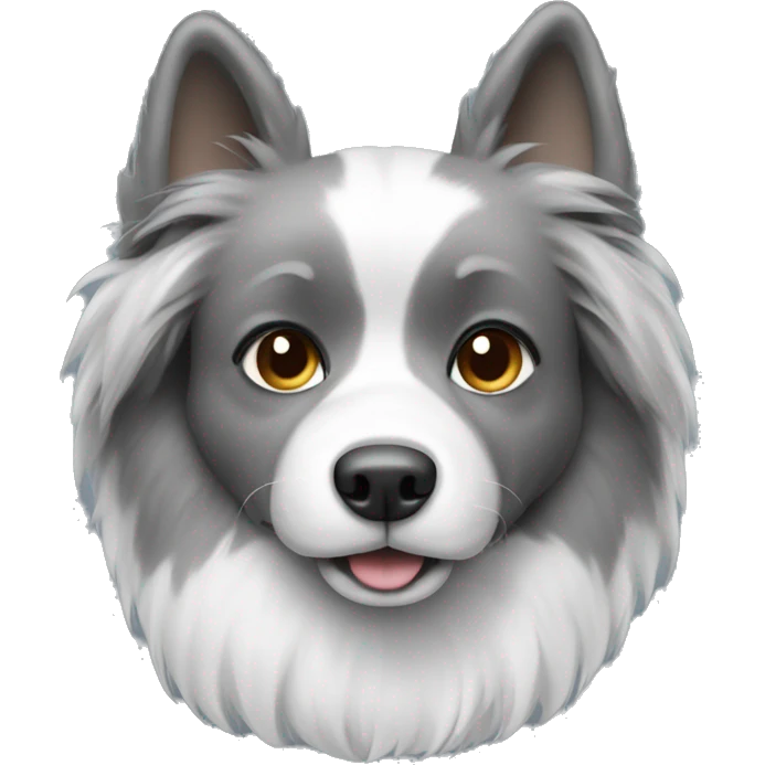 dog with grey and white fur emoji