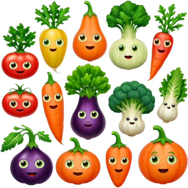 vegetables with eyes emoji