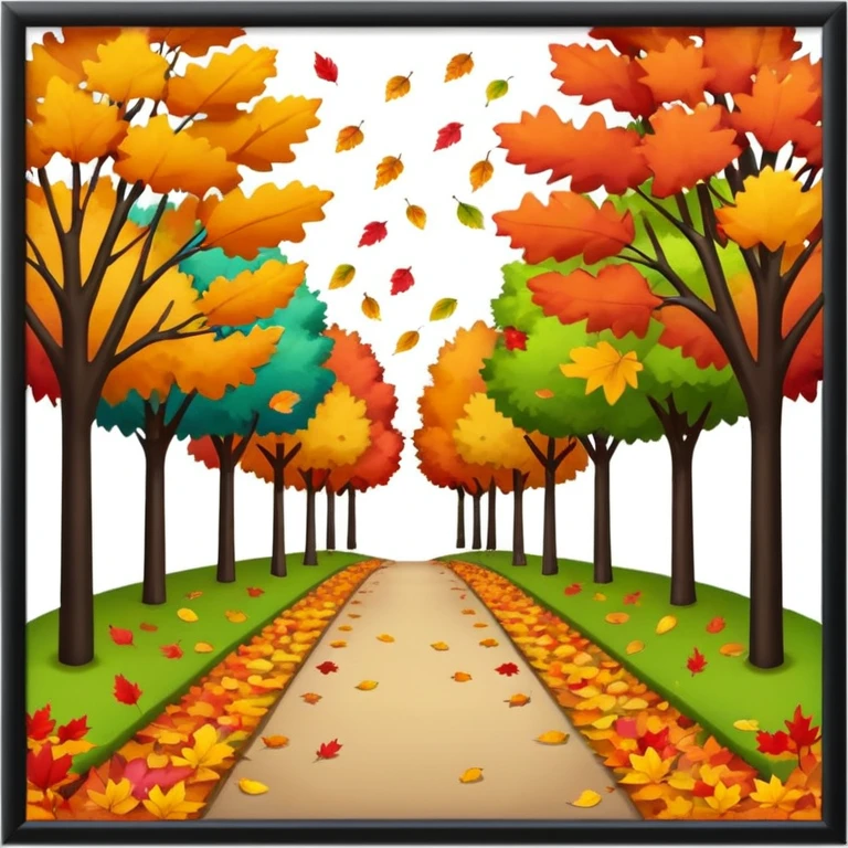 park in autumn emoji