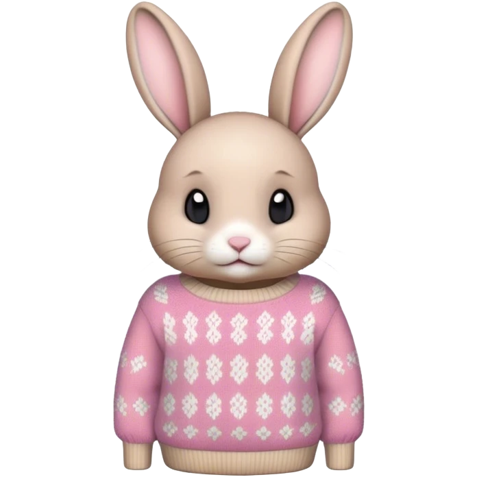 bunny with a sweater  emoji