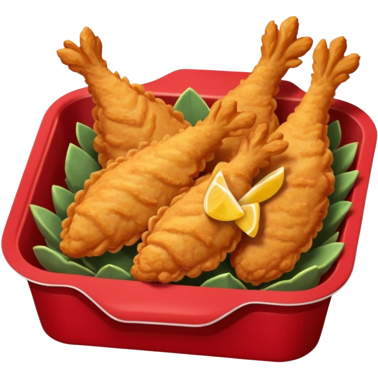 chicken tenders in a red paper tray  emoji
