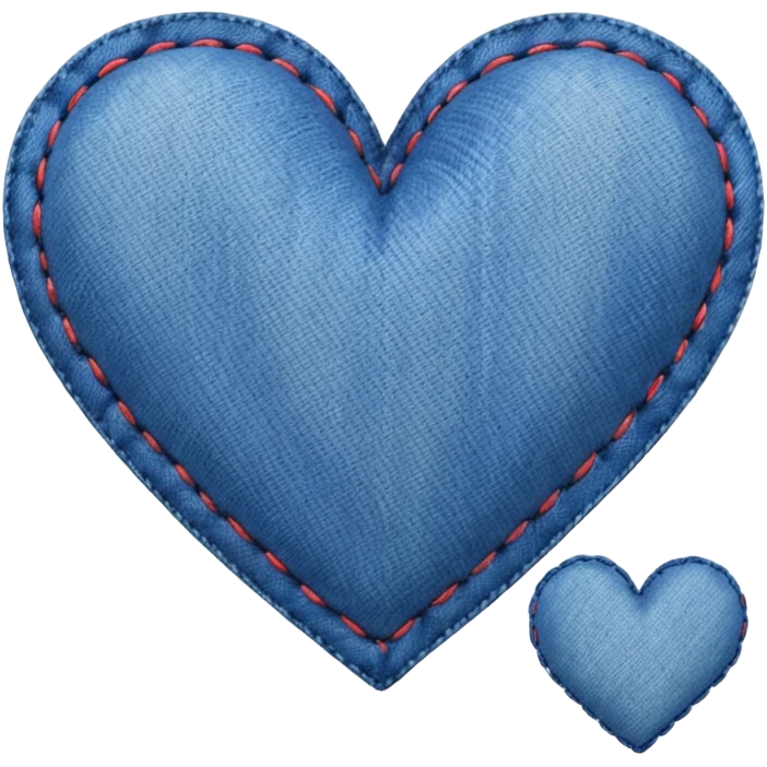 Denim heart  emoji