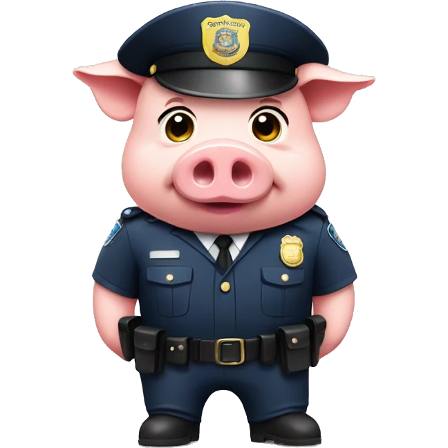 Pig in a police uniform  emoji