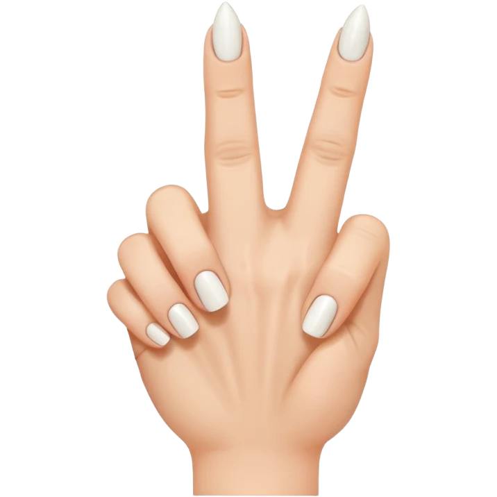 middle finger with french nails  emoji