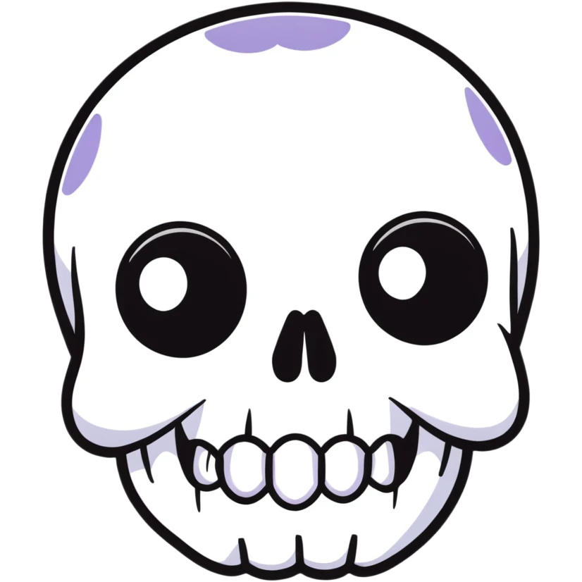 happy emoji with skull eyes emoji