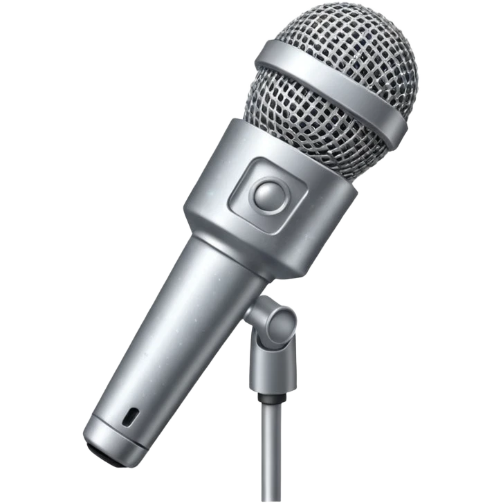 A microphone with gitter emoji