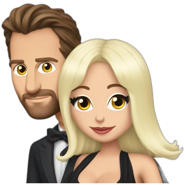 Lady Gaga et Bradley Cooper emoji
