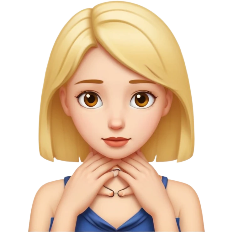 Girl hands on neck  emoji