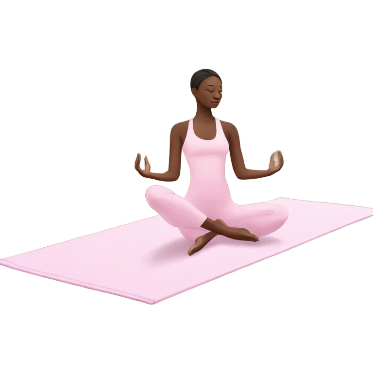 pastel pink yoga emoji