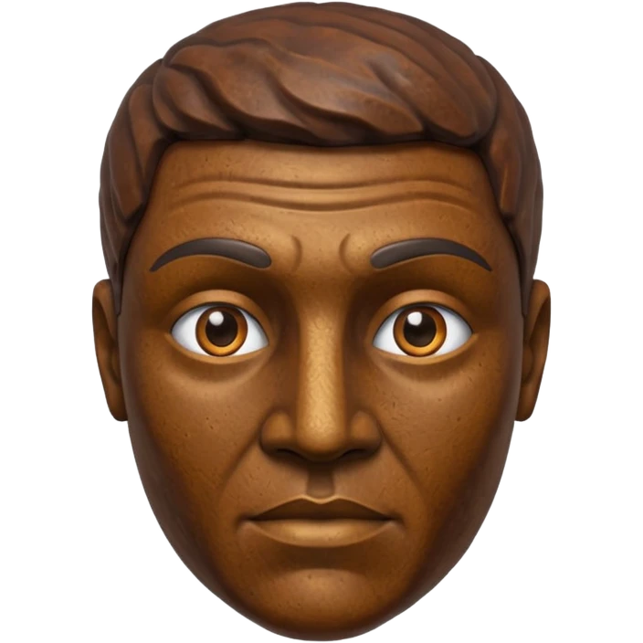 bronze man head statue emoji