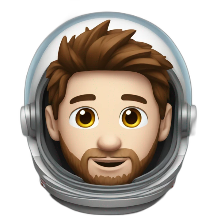 messi con un traje de astronauta emoji