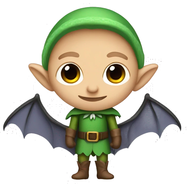 elf with bat wings emoji