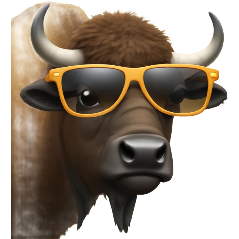 Bison with sunglasses emoji