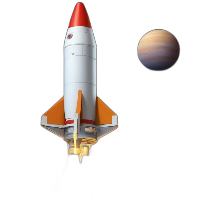 rocket on saturn emoji