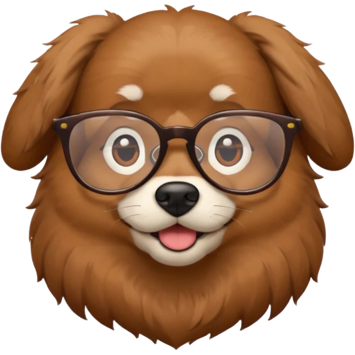un perro con gafas emoji