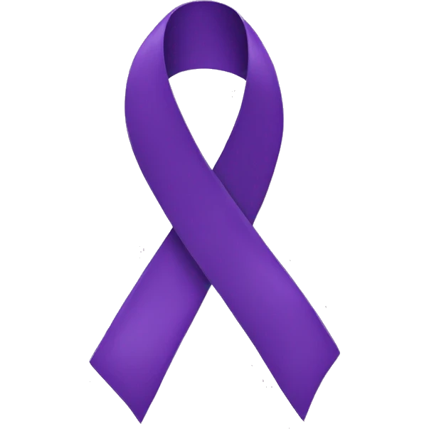 purple ribbon emoji