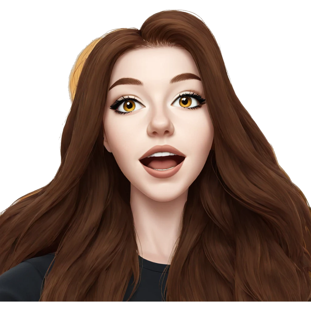 girl with long brown hair emoji