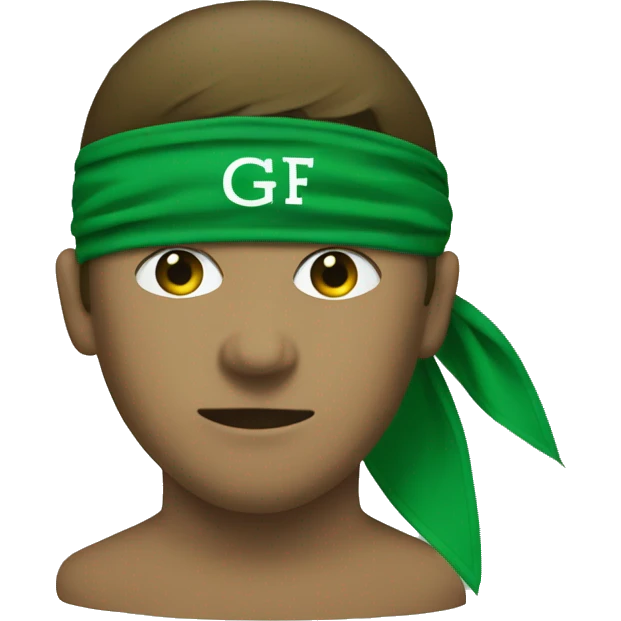 green bandana mask, letters GSF emoji