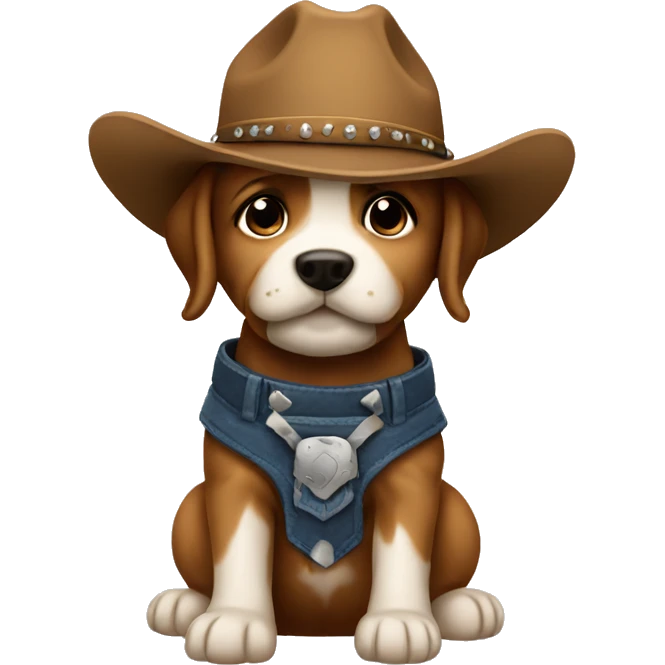 Puppie cowboy emoji