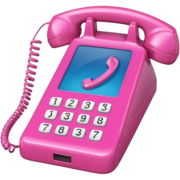 pink phone contacts emoji
