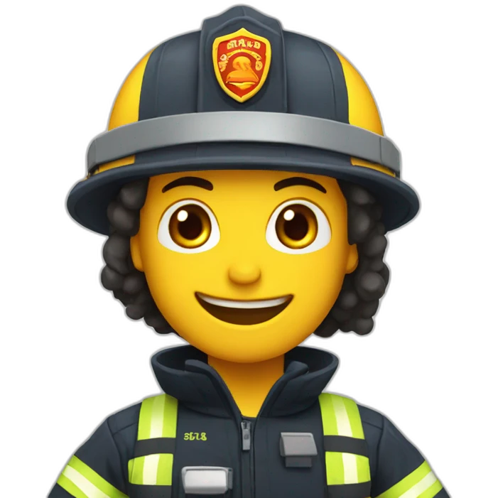 Bombero feliz emoji