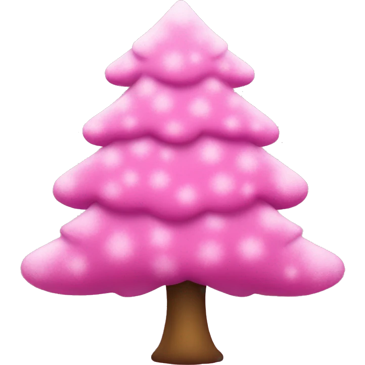 Pink cristmas tree emoji