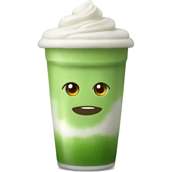 Cup of ice matcha latte  emoji