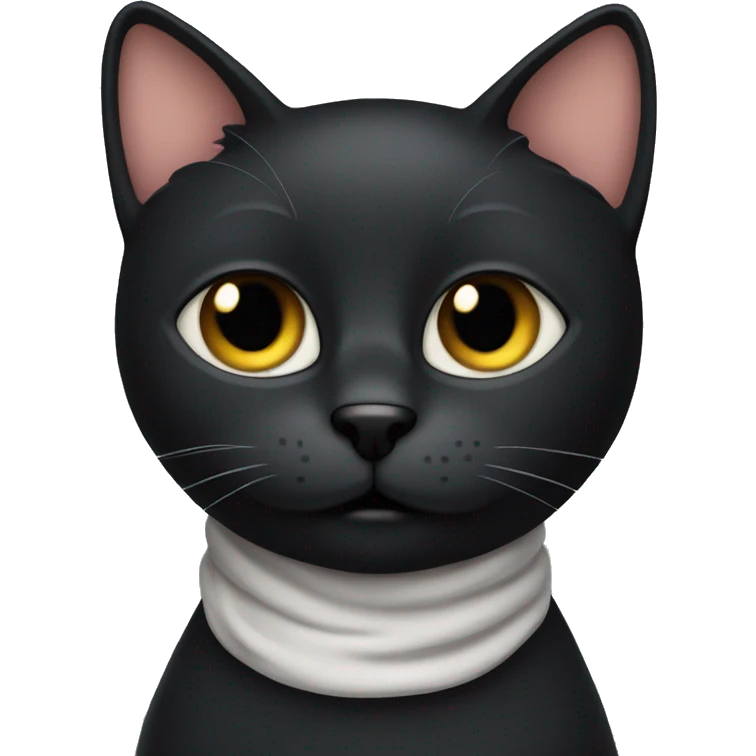 Thin black cat emoji