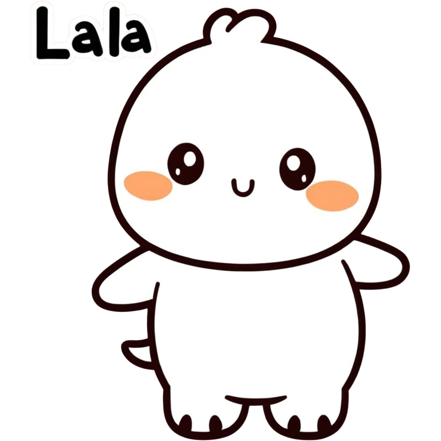 Sign that says LALA LOVES YOU! emoji