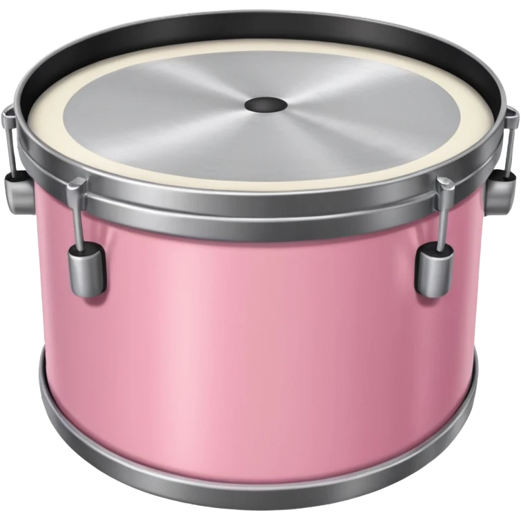 Soft pink tambour steelpan drum on a clean pastel background emoji