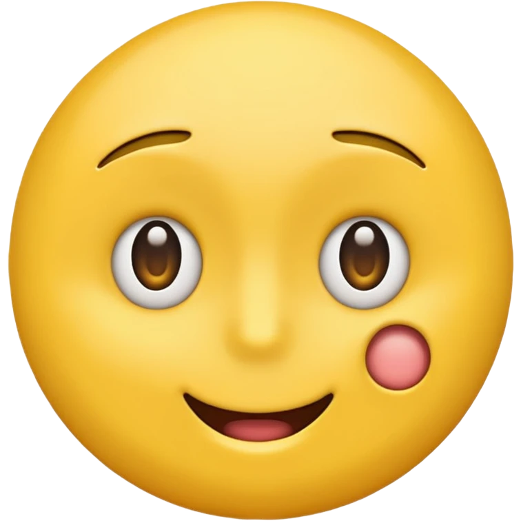 make a yellow emoji face looking to the left with circle open eyes and a horizontal line for a mouth emoji