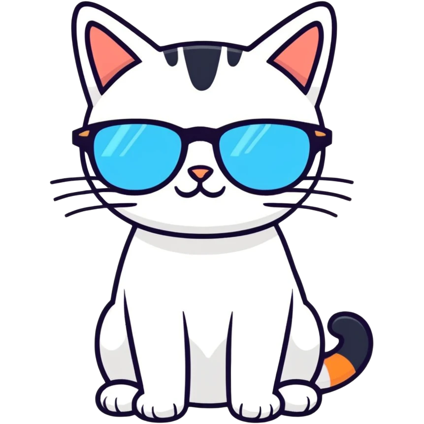 Cat with sunglasses emoji