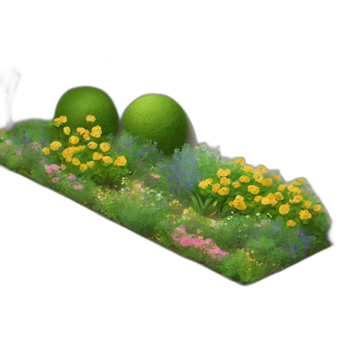 garden with wall emoji