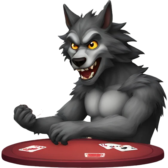 werewolf playing cards emoji