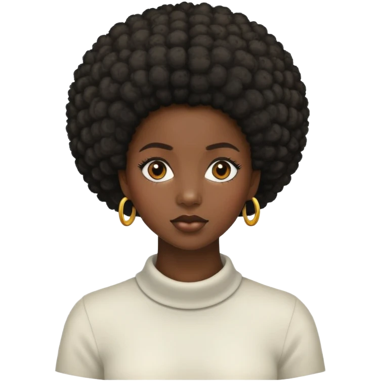 Back of the african girls head emoji