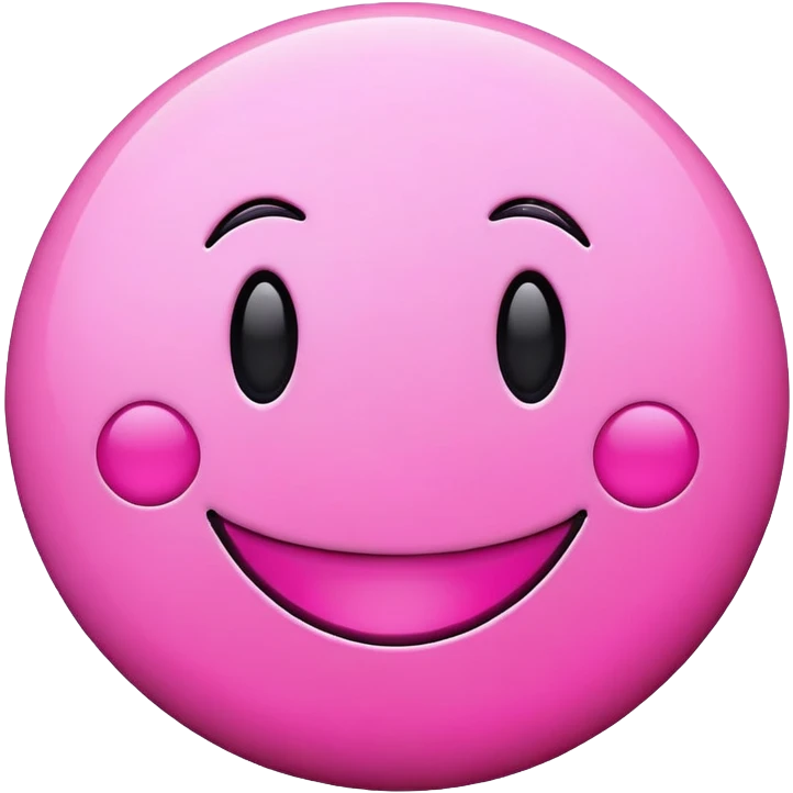 Pink smiley face  emoji