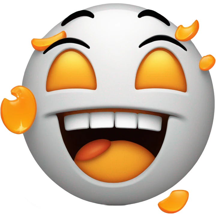 Orange smile and cry emoji