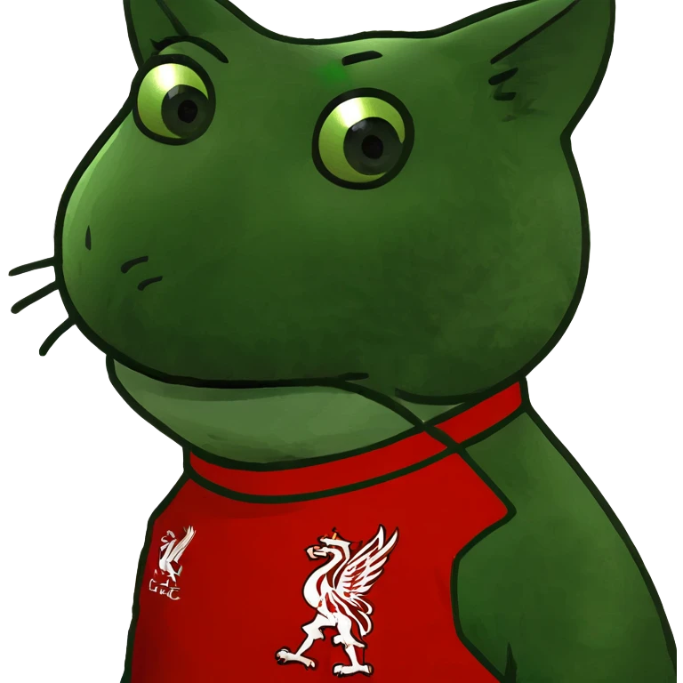 Cat in Liverpool kit emoji