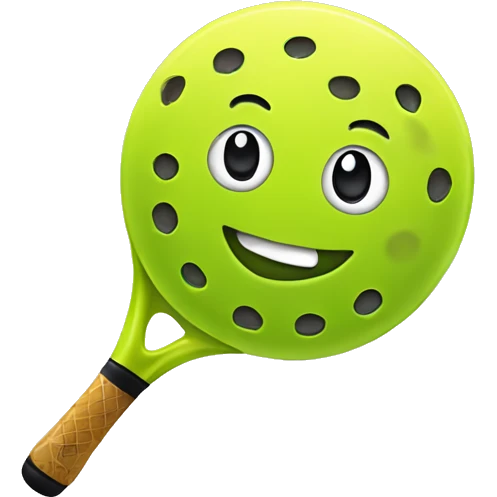 Smily face pickleball emoji