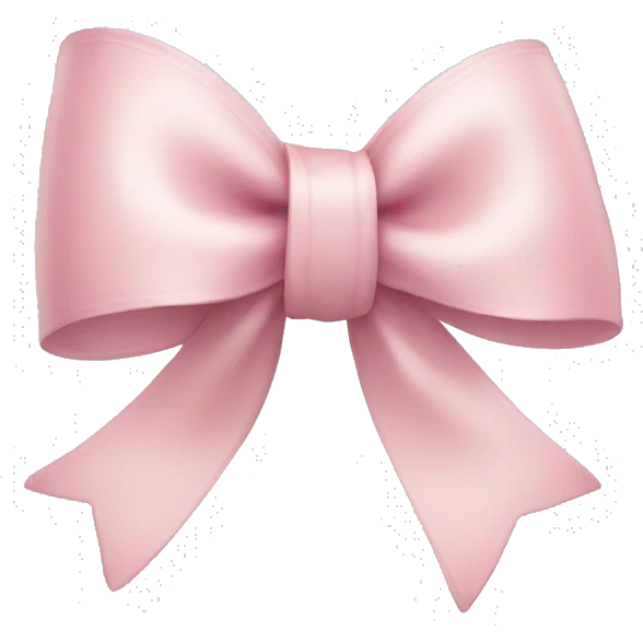 light pink ribbon bow emoji