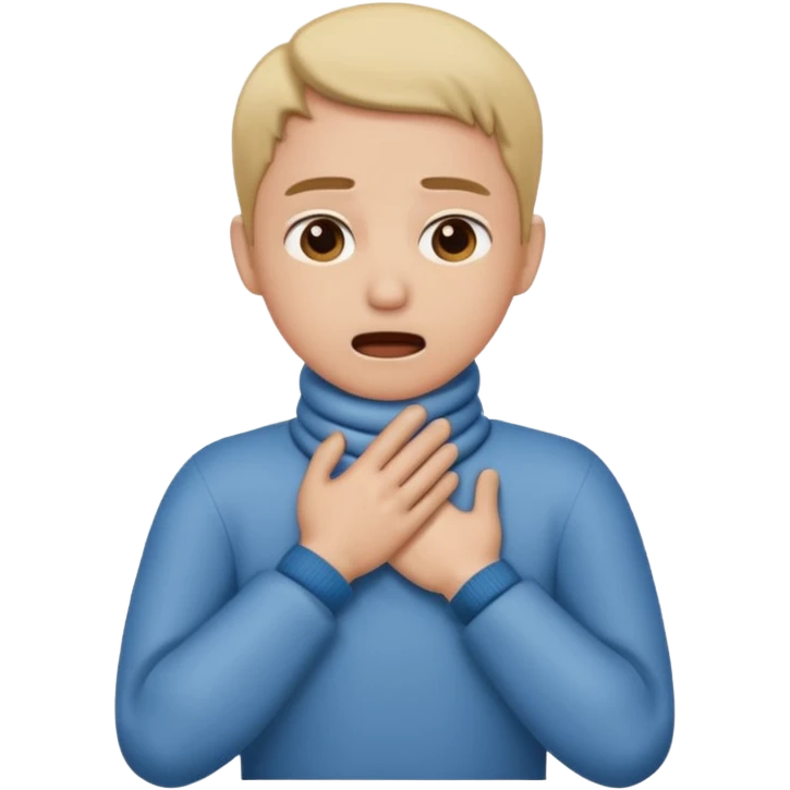 An emoji with hands around their neck choking themselves emoji