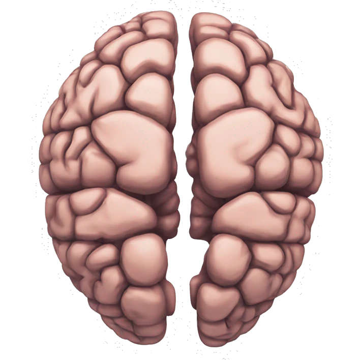 Human brain but damaged emoji
