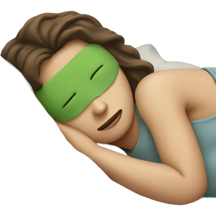 Sleeping face with eye mask emoji