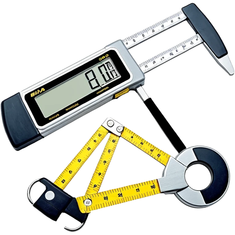 Skinfold caliper (plicometer)
Professional scale
Bioimpedance scale (BIA analyzer)
Stadiometer
Measuring tape
Anthropometric tape
Anthropometric calipers
Food scale
Body composition analyzer
Height rod
Flexible measuring ruler emoji