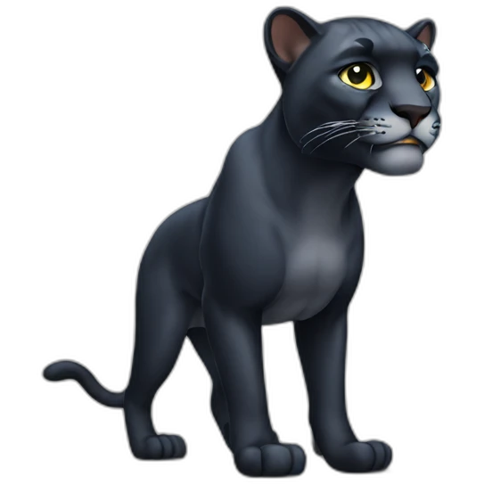 Panther full body emoji